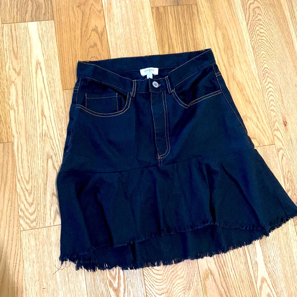 Dark denim skirt
